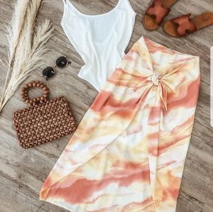 Starlow Sherbet Tie Dye Midi Skirt M